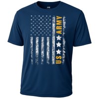 US Army Usa Grunge Flag Army Cooling Performance Crew T-Shirt