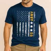 US Army Usa Grunge Flag Army Cooling Performance Crew T-Shirt