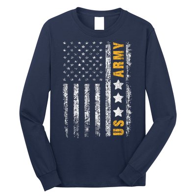 US Army Usa Grunge Flag Army Long Sleeve Shirt
