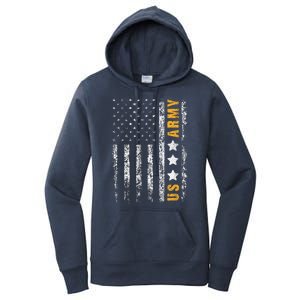 US Army Usa Grunge Flag Army Women's Pullover Hoodie