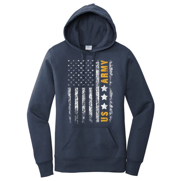 US Army Usa Grunge Flag Army Women's Pullover Hoodie