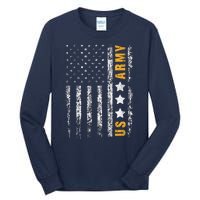 US Army Usa Grunge Flag Army Tall Long Sleeve T-Shirt