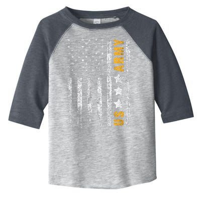 US Army Usa Grunge Flag Army Toddler Fine Jersey T-Shirt