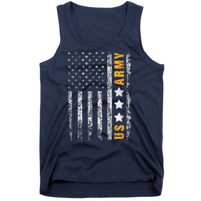 US Army Usa Grunge Flag Army Tank Top