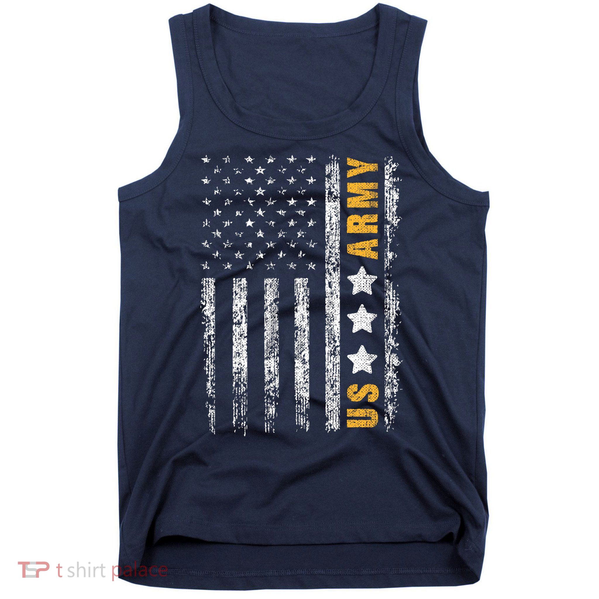 US Army Usa Grunge Flag Army Tank Top