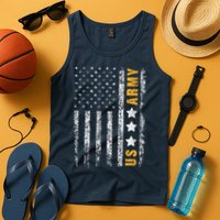 US Army Usa Grunge Flag Army Tank Top