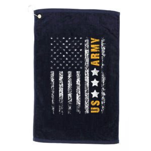 US Army Usa Grunge Flag Army Platinum Collection Golf Towel