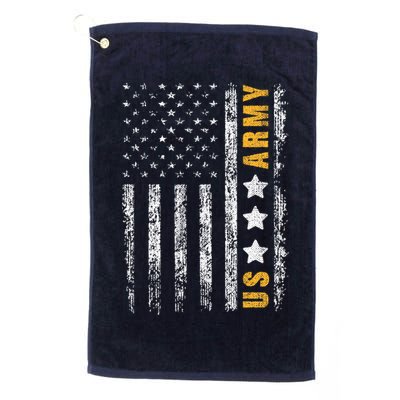 US Army Usa Grunge Flag Army Golf Towel
