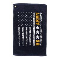 US Army Usa Grunge Flag Army Golf Towel