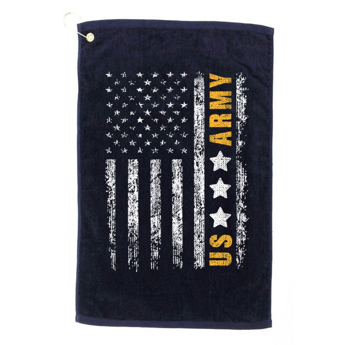 US Army Usa Grunge Flag Army Golf Towel