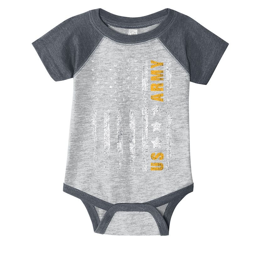 US Army Usa Grunge Flag Army Infant Baby Jersey Bodysuit