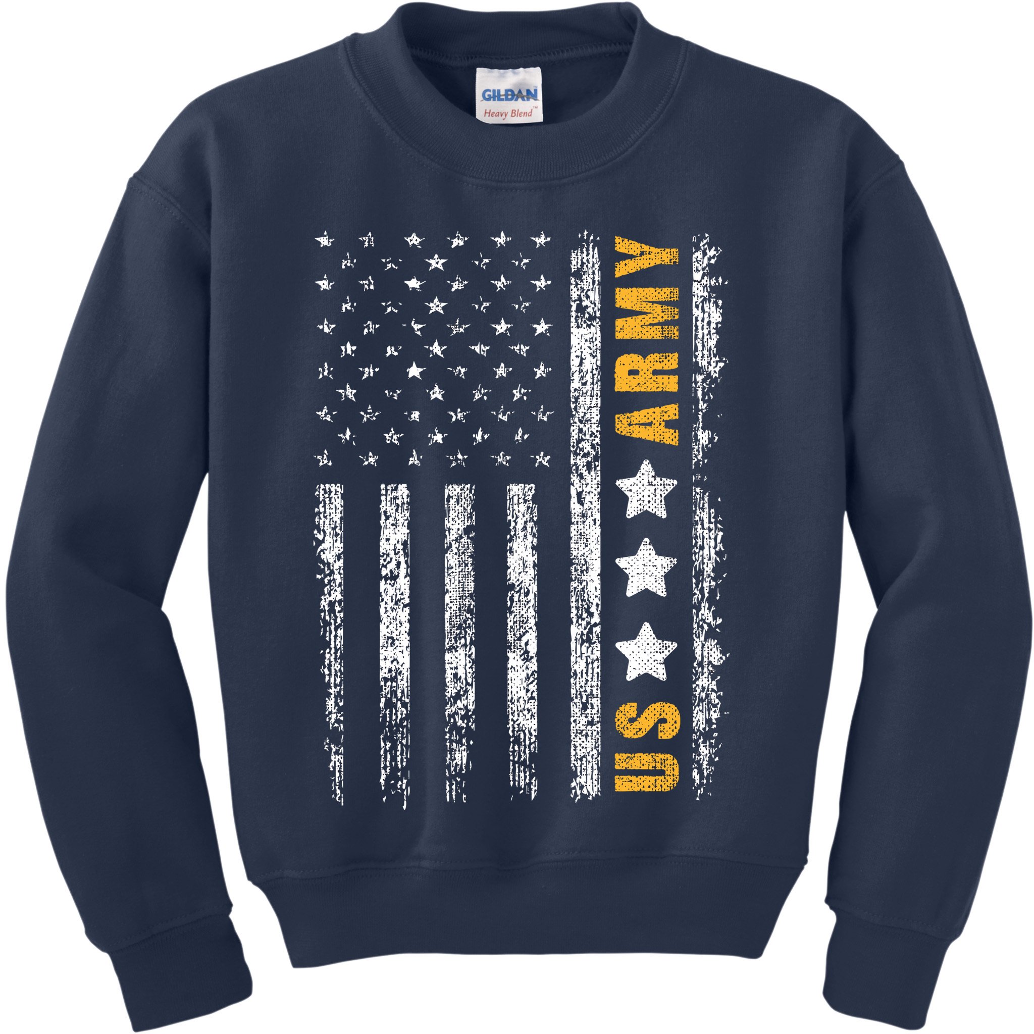 US Army Usa Grunge Flag Army Kids Sweatshirt