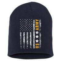 US Army Usa Grunge Flag Army Short Acrylic Beanie