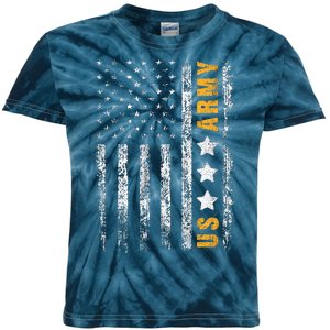 US Army Usa Grunge Flag Army Kids Tie-Dye T-Shirt