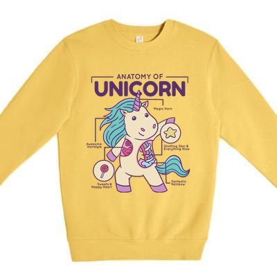 Unicorn Anatomy Premium Crewneck Sweatshirt