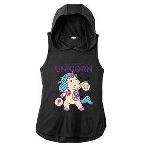 Unicorn Anatomy Ladies PosiCharge Tri-Blend Wicking Draft Hoodie Tank