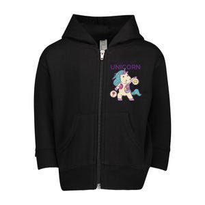 Unicorn Anatomy Toddler Zip Fleece Hoodie