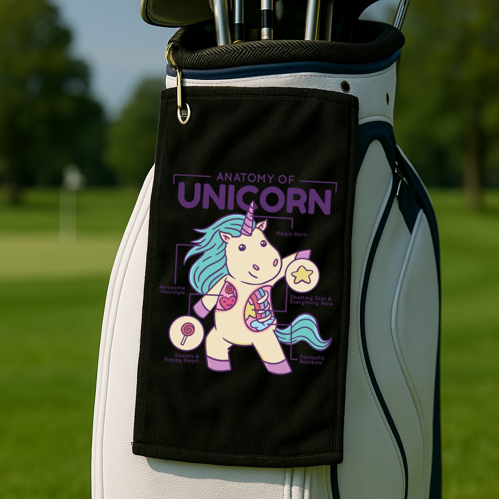 Unicorn Anatomy Golf Towel