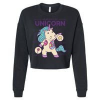 Unicorn Anatomy Cropped Pullover Crew