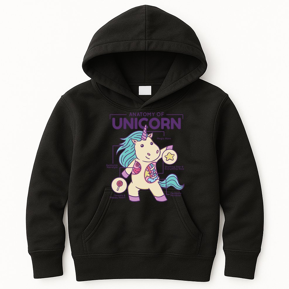 Unicorn Anatomy Kids Hoodie