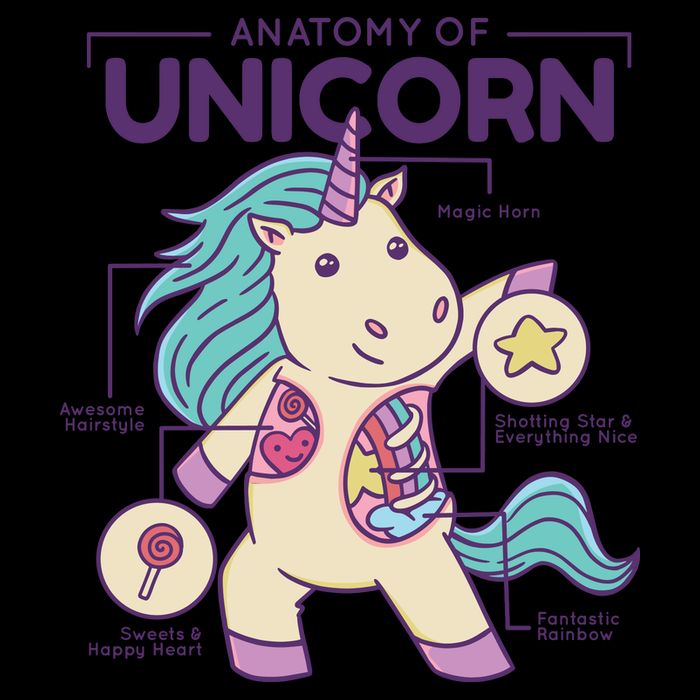 Unicorn Anatomy Wool Snapback Cap