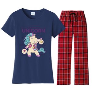 Unicorn Anatomy Women's Flannel Pajama Set