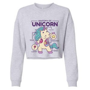 Unicorn Anatomy Cropped Pullover Crew