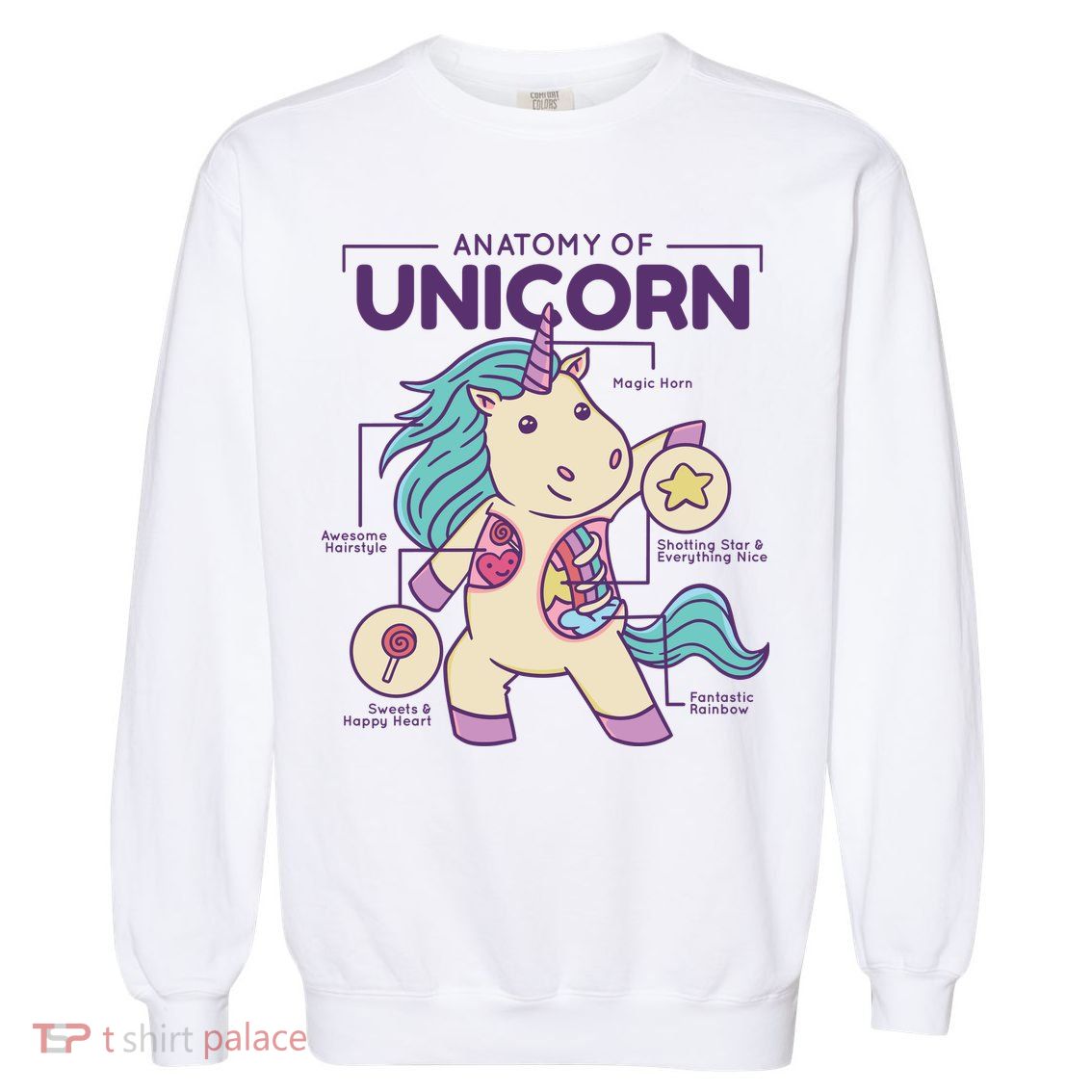 Unicorn Anatomy Garment-Dyed Sweatshirt