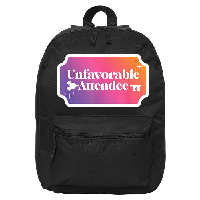 Unfavorable Attendance 16 in Basic Backpack
