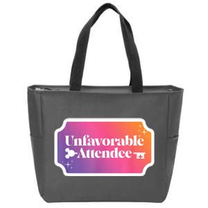 Unfavorable Attendance Zip Tote Bag