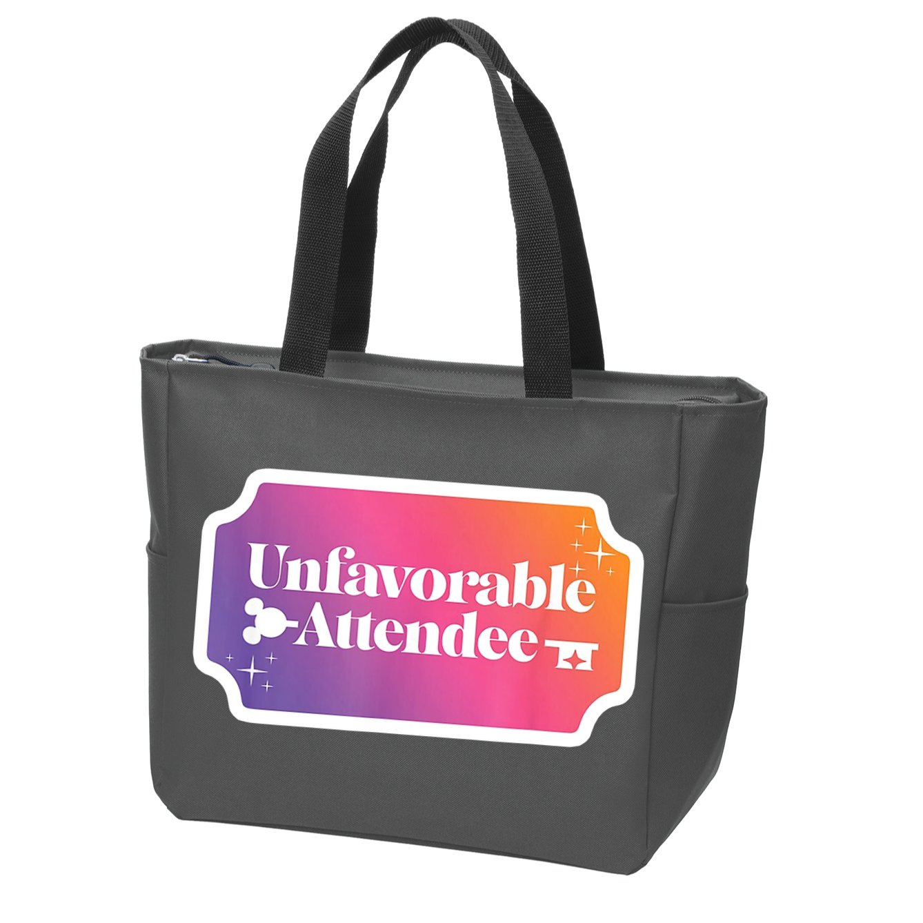 Unfavorable Attendance Zip Tote Bag