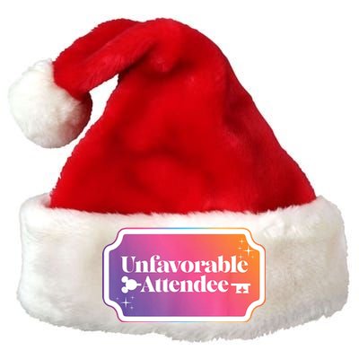 Unfavorable Attendance Premium Christmas Santa Hat