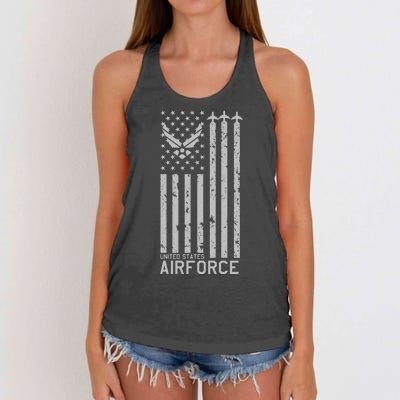 U.S. Airforce United States Air Force Flag Women's Knotted Racerback Tank