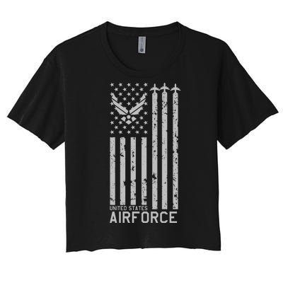 U.S. Airforce United States Air Force Flag Women's Crop Top Tee