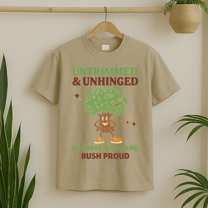 Untrimmed And Unhinged No Shave No Shame Bush Proud Funny T-Shirt