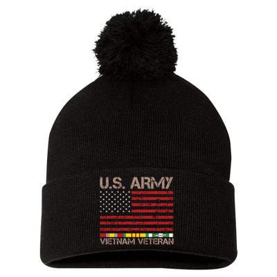 U.S. Army Vietnam War Veteran Pom Pom 12in Knit Beanie