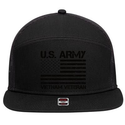 U.S. Army Vietnam Veteran Vietnam War Veterans Gifts 7 Panel Mesh Trucker Snapback Hat