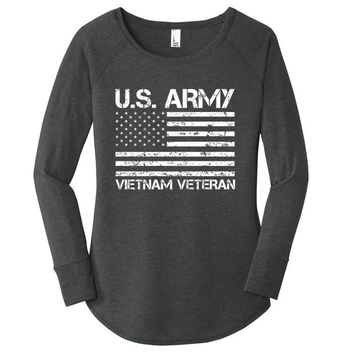 U.S. Army Vietnam Veteran Vietnam War Veterans Gifts Women's Perfect Tri Tunic Long Sleeve Shirt