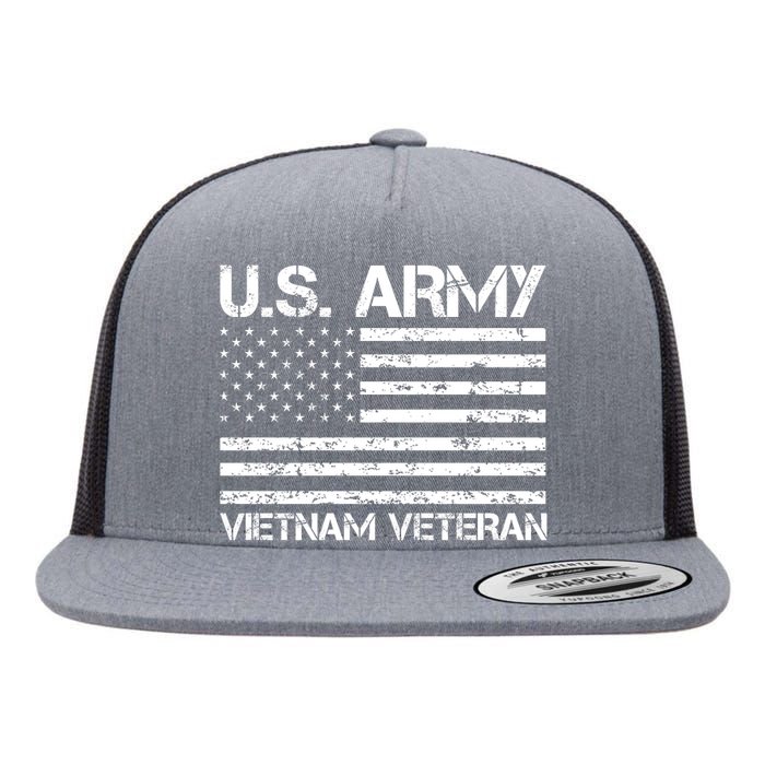 U.S. Army Vietnam Veteran Vietnam War Veterans Gifts Flat Bill Trucker Hat