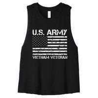 U.S. Army Vietnam Veteran Vietnam War Veterans Gifts Women's Racerback Cropped Tank