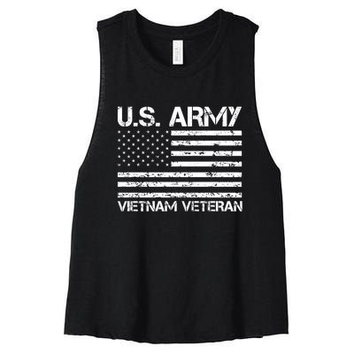 U.S. Army Vietnam Veteran Vietnam War Veterans Gifts Women's Racerback Cropped Tank