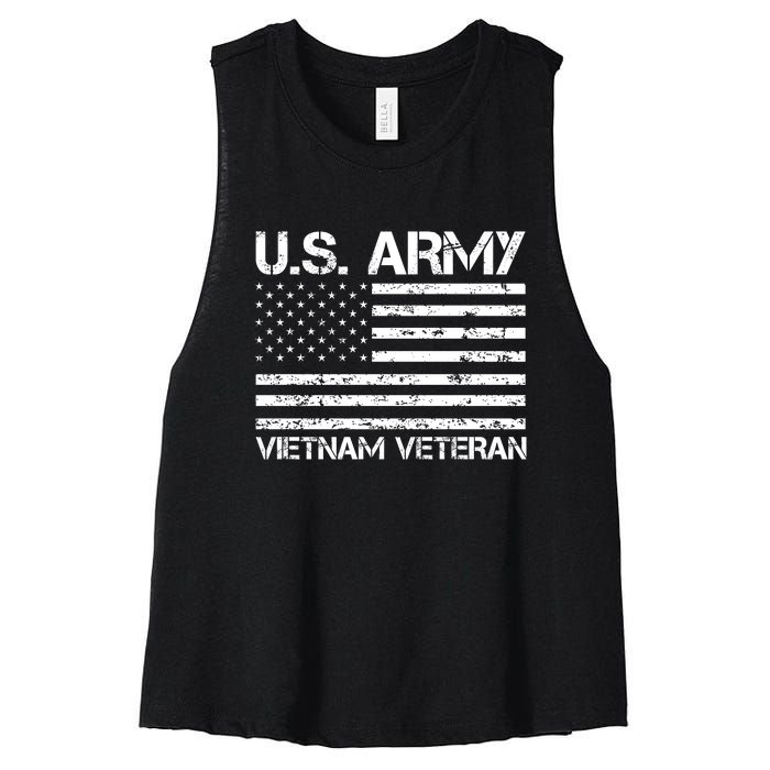 U.S. Army Vietnam Veteran Vietnam War Veterans Gifts Women's Racerback Cropped Tank