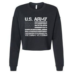 U.S. Army Vietnam Veteran Vietnam War Veterans Gifts Cropped Pullover Crew