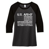 U.S. Army Vietnam Veteran Vietnam War Veterans Gifts Women's Tri-Blend 3/4-Sleeve Raglan Shirt