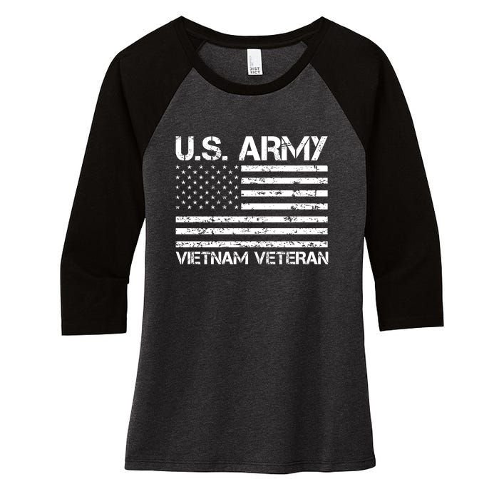 U.S. Army Vietnam Veteran Vietnam War Veterans Gifts Women's Tri-Blend 3/4-Sleeve Raglan Shirt