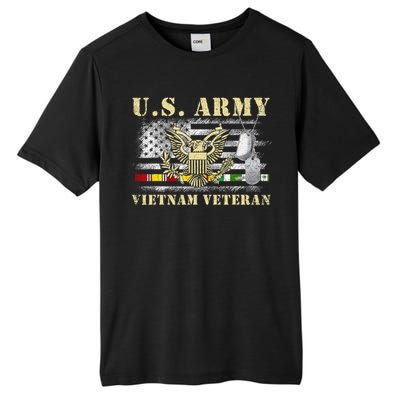 Us Army Vietnam Veteran United States Vietnam Veteran Retired Tall Fusion ChromaSoft Performance T-Shirt