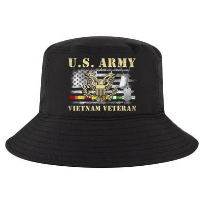 Us Army Vietnam Veteran Usa Flag Veteran Vietnam Army Cool Comfort Performance Bucket Hat