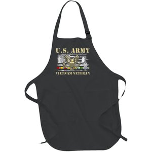 Us Army Vietnam Veteran Usa Flag Veteran Vietnam Army Full-Length Apron With Pockets