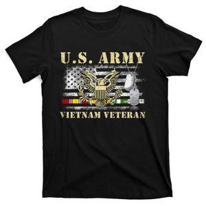 Us Army Vietnam Veteran Usa Flag Veteran Vietnam Army T-Shirt