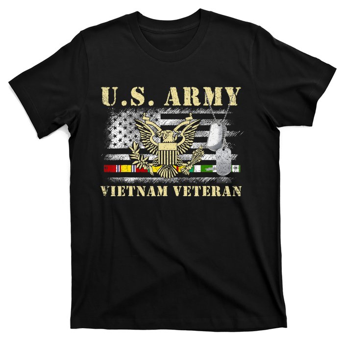 Us Army Vietnam Veteran Usa Flag Veteran Vietnam Army T-Shirt